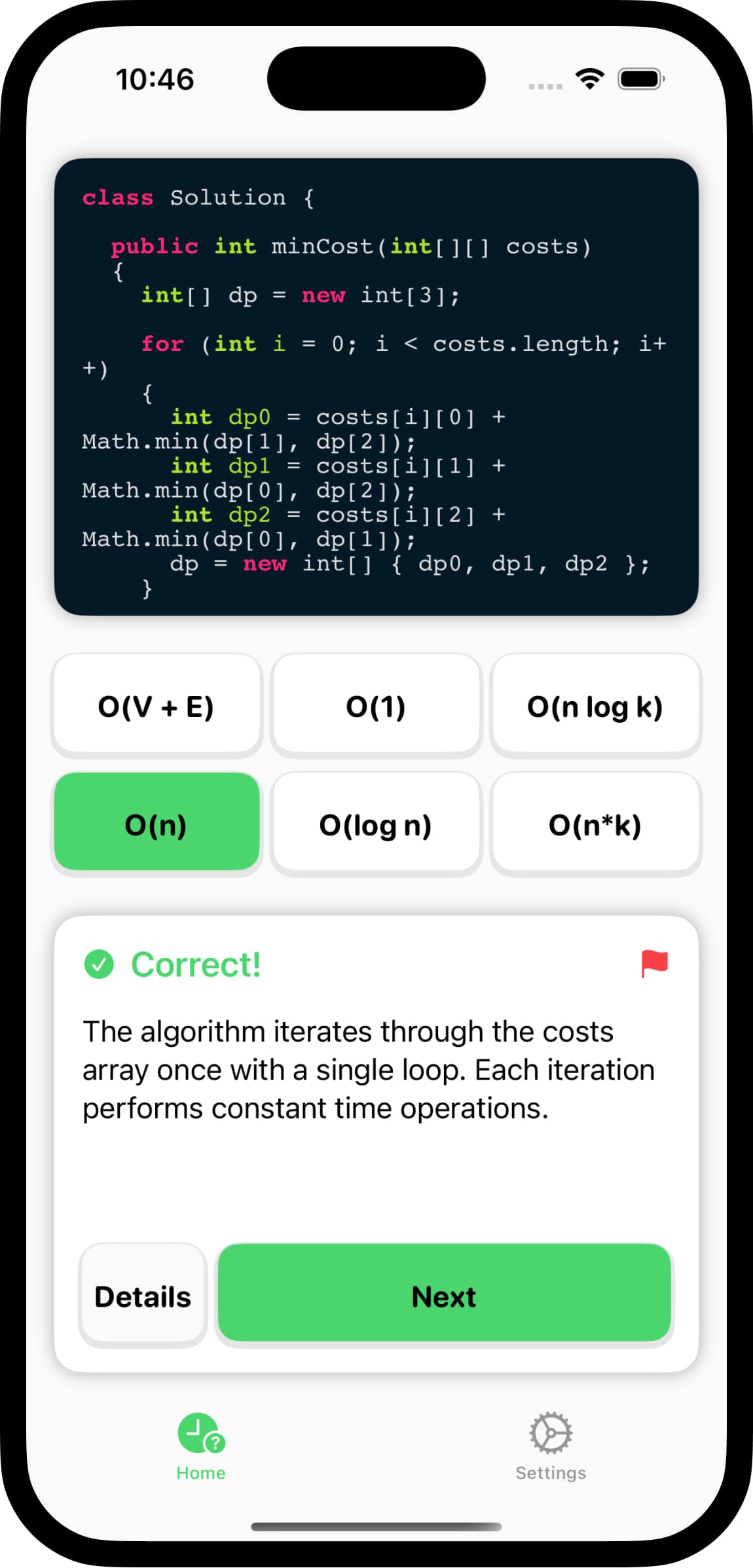 Big O Time Complexity App Screenshot